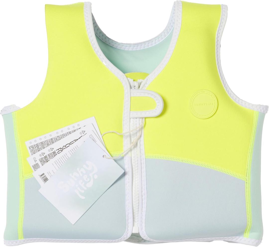 SUNNYLiFE Swim Vest - Constructed with Neoprene Plus a Secure Front Zip and Develop Water Confidence. | Toddler Swim Vest
