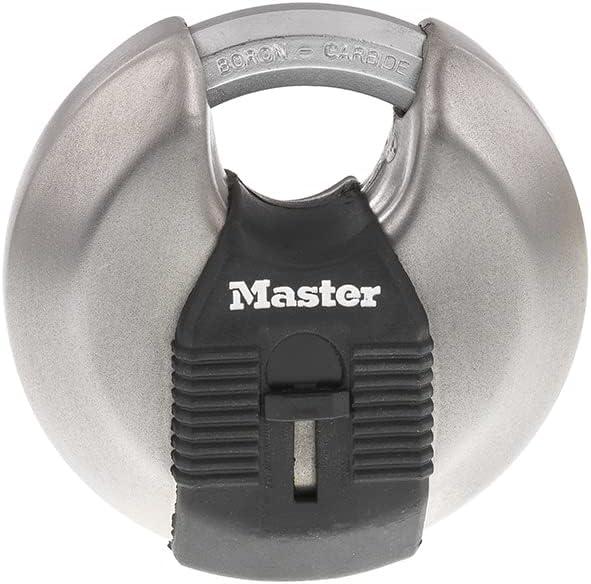 Master Lock M50XKADCCSEN Padlock, Magnum Stainless Steel Discus Lock, 3-1/8 in. Wide, M50XD