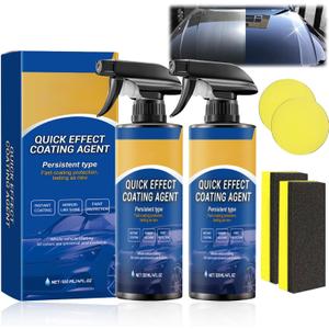 Quick Effect Coating Agent for Car,Quickly Coat Car Wax Spray,Ceramic Coating for Cars,Car Scratch Wax Coating Spray (2Pcs)
