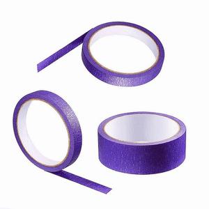 3 Rolls Purple Art Craft Tape Removable Masking Tape Multi Purpose Tape for DIY Labeling Decoration, 1/2 Inch x 40Yards and 1.5 Inches x 20 Yards