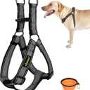 No Pull Dog Harness with Reflective Adjustable,Stops Pets from Pulling and Choking On Walks for Large Dogs (Black, XXL)