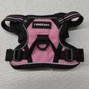 rabbitgoo Dog Harness No Pull with 2 Leash Clips, Adjustable Soft Padded, Reflective Oxford No Choke Pet Vest with Easy Control Handle for Puppy, Pink, XS