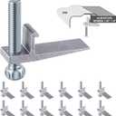 Dreyoo 12 Pack Drop in Sink Mounting Clips, Sink Clips for J Channel Stainless Steel Sinks, Sink Rim Clips Works on J Hook Style Sink Frames, Easy to Install, Rust Resistant Hardware
