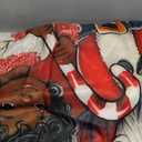 Christmas Black Santa Claus Girl Shower Curtain Bathroom Decor with 12 Hooks 72 x 72 Inches Xmas Decorations