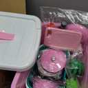 121Pcs Play Kitchen Accessories, Kids Kitchen Playset, Pretend Play Food Tea Party Set, Toy Kitchen Kids Cooking Real with Apron＆Chef Hat, Utensils Cookware Pots＆Pans, Toy Organizer, Toddler Toys Gift