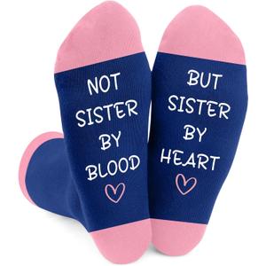 Gifts for Sister in Law - Sister in Law Gifts for Women,Funny Christmas Birthday Graduation Galentines Valentines Day Personalized Mothers Day Gift Ideas for Sisters Friends,Stocking Stuffer Socks (Blue, One Size)