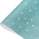 MECCANIXITY Bling Crystal Rhinestone Sheet Self-Adhesive Rhinestone Diamond Gems Sticker 9.44 x 7.87 Inch DIY Car Decoration Sticker for DIY Car Phone Clothing, DIY Craft Lake Blue