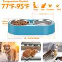 Outdoor Heated Dog & Cat Bowl - Smart Thermal-Dish for Pets, Provides Drinkable Water & Food in Winter (116 OZ)