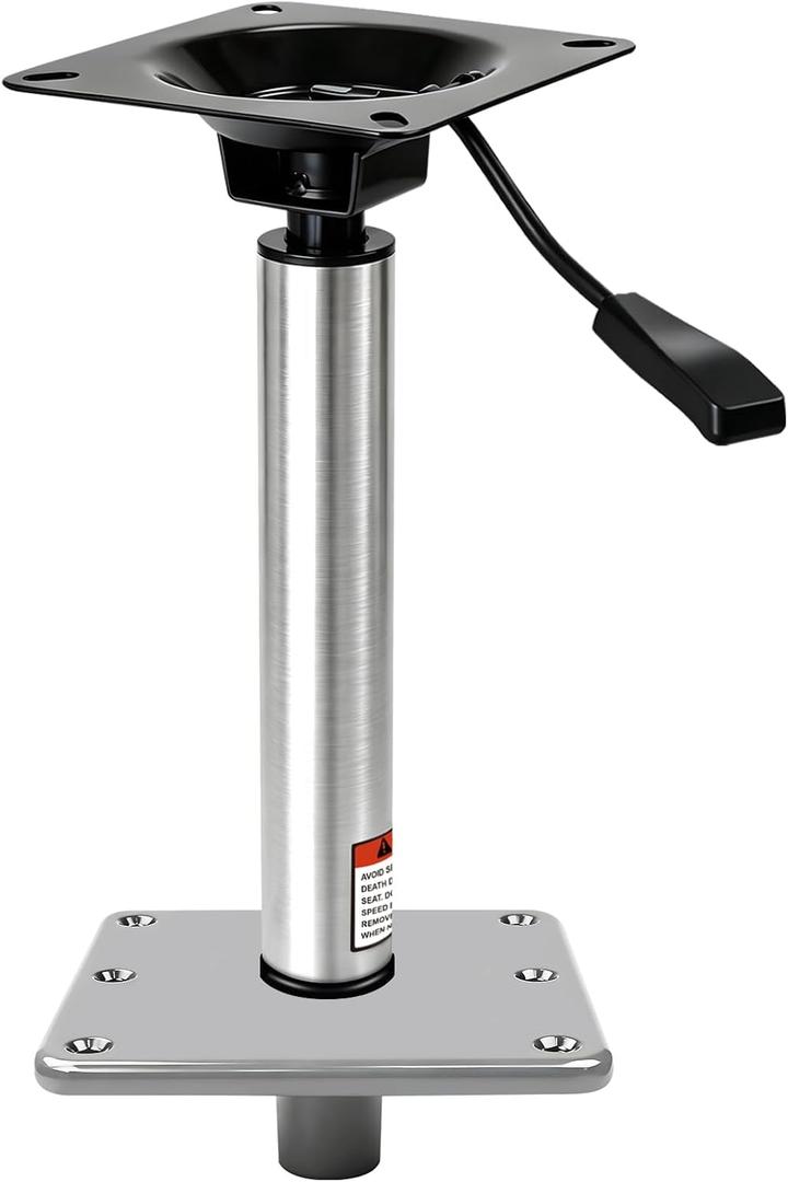 3/4" Pin Adjustable Locking Boat Seat Base, 3 Height Ranges(13-19)(18-24)(24-30) Inch, for Yacht & Fishing Boat Mounting