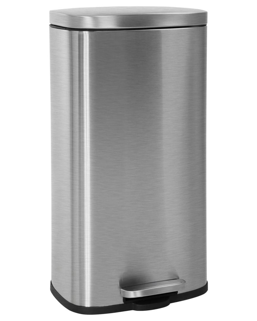 Kitchen Trash Can With Lid Step Trash Bin Fingerprint-Proof For Office Bedroom