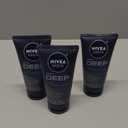 Nivea Men Deep Clean Face Wash and Scrub With Natural Charcoal, Exfoliating Face Wash for Men Removes Excess Oil, Dirt and Impurities, Beard Friendly, 2.5 Fl Oz Tube, Pack of 3