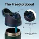 Owala FreeSip Insulated Stainless Steel Water Bottle with Straw, BPA-Free Sports Water Bottle, Great for Travel, 24 Oz, Lost Signal