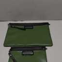 Nezyo Fireproof Safe Money Document Bag with Lock 2 Pcs Notary Journal Waterproof Bag with Zipper for A4 Storage Pouch File Passport Tablet, 14 x 10 Inch and 6.7 x 10 Inch (Green)