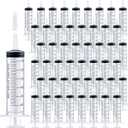 50 Pack 60mL Syringes with Catheter Tip and Cap Plastic Large Syringes for Liquids, Jello shot Party, Medicine Student, Oral, Scientific Labs, Measuring, Dispensing, Home Care