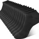 BAMBOO COOL Men's Athletic Ankle Socks Moisture Wicking, Anti-Odor Breathable Running Mesh Socks Arch Support, 8 Pack