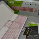 Seenda Wireless Bluetooth Keyboard and Mouse Combo, COE202 Retro Cute Round Keycaps, 3 Multi-Device Connection, Full Size Keyboard Compatible for PC/Laptop/Mac/MacBook/iPad/Tablet, Pink