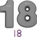 Ducodocu Silicone Number Cake Pan Large 3D Number Cake Mold Baking Forms Novel Cake Tins DIY Baking Mold for 2/20th Birthday Wedding Anniversary 10 inch Number of 1&8, 2 Pack