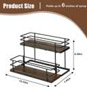 Coffee Syrup Organizer Rack, 2 Tier Syrup Holder for Coffee bar Syrup Storage,Kitchen Condiment Organization and Wine Display(6 Bottle Capacity).