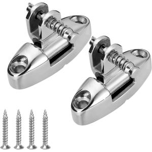Boat Bimini Top Swivel Deck Hinge with Removable Pin, 180 Degree Adjustable, Solid 316 Stainless Steel, Marine Bimini Top Hardware(2 Pieces)