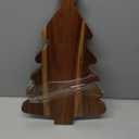 Acacia Wood Christmas Tree Tray - Decorative Serving Platter, Festive Plate, Xmas Dish & Wooden Charcuterie Board for Holiday Gift, Cheese, Fruit, Veggie & Cookie, Food, Snack, 16 x 10