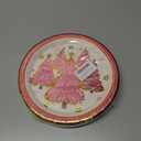 40Pcs 9 Inch Christmas Plates Merry Christmas Disposable Paper Plates Gold Foil Pink Xmas Tree Party Plates for Holiday Party Dinner Tableware Supplies Decor