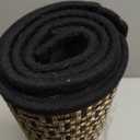 Kitchen Rugs and Mats Non Skid Washable Set of 2 PCS, Absorbent Runner Rugs for Kitchen, Front of Sink, Kitchen Mats for Floor, 17.3"x 47"+17.3"x 29" (Black)