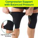5mm Knee Brace For Women Men for Fitness, Weightlifting XL (1 Pair) | Knee Support ,Knee Compression Sleeve, Non-Slip Braces for Training & Fitness, Weightlifting, Neoprene (White, XL)
