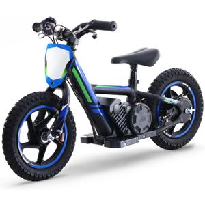 Lightweight Electric Dirt Bike for Kids,170W Racing Motorcycle for Ages 3-6, Detachable Battery, Adjustable Seat, Safe Speeds Up to 10 MPH, Mini Motocross Bike 12" Off Road Tires, Blue