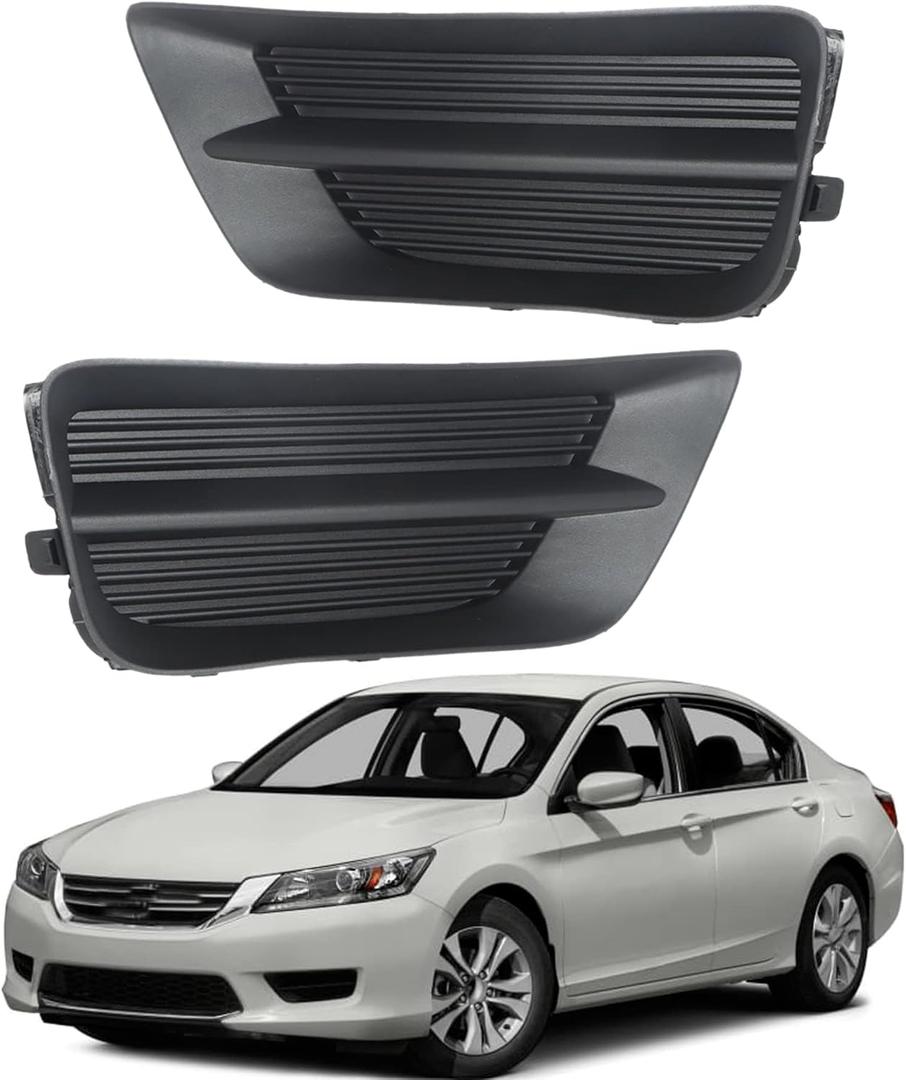 munirater 2-Pack Fog Light Hole Cover Driver & Passenger Side Replacement for Accord 2013-2015 Sedan 71112T2AA00, 71102T2AA00
