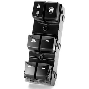 Master Power Window Switch Driver Side for 2014 2015 2016 2017 2018 2019 Hyundai Elantra, Front Left Door Lock Switch Control Button Assembly Replacement 935713X001RY DWS2072 1S16474 (Auto)
