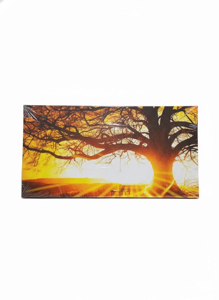 Sunset Forest Pictures Canvas Wall Art for Living room Office Bedroom Wall Decor,Forest Wall Art Print Paintings Modern Green Nature Landscape Artwork Waterproof Ready to Hang-24x48 inch