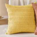 Softalker Fall Throw Pillow Covers 26x26 Inch, Set of 2, Corduroy Soft Striped Farmhouse Boho Pillow Cover, Modern Decorative Cushion Pillow Case for Couch Sofa Bedroom Living Room(Yellow Color)
Amazon's Choice