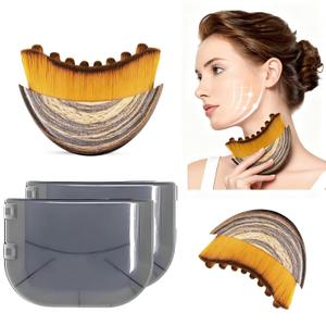 2PCS Lymphatic Contour Face Brush, Chin Jawline Sculpting Tool, Drainage Massager for Face & Neck,Ergonomic Design for Anti-Swelling & Fatigue Relief