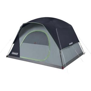 Coleman Skydome Tent with 5 Minute Setup, 2/4/6/8 Person Weatherproof Tent with Rainfly & Carry Bag, 20% More Headroom Than Traditional Canopies (PFAS-Free, Blue)