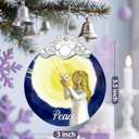Stained Glass Ornament, Peace Angel Christmas Ornaments, Christmas Decorations for Tree, Holiday Ornament, Holiday Party Gifts, Gift Ideas & Xmas Gift - Peace Angel