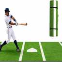 Baseball Softball Batting Mat with Home Plate 10 x 3.8 FT Turf Mat