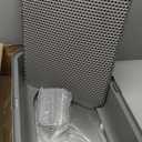 Stainless Steel Cat Litter Box with Lid, 24" L x 16" W x 11.8" H, Large Cat Litter Box for Multiple Cats with High Sided, No-Leak & Stick, Easy to Clean, Includes Litter Mat & Multi Functional Scoop (Dark Gray)