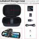 Lebakort Storage Case Compatible with kimire/SEREE/ORDRO/kicteck/Sony HDRCX405 / GOGERLY/VETEK/WIKICO Video Camera Camcorder Digital Camera Recorder DVC