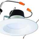 HALO LT 5-inch and 6-inch Selectable 3CCT (3000-5000K) Integrated LED, White Recessed Light, Dimmable Retrofit Trim
