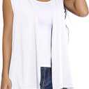 Women's Sleeveless Open Front Cardigan Vest Lightweight Cool Coat, Size S