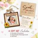 2 x Gifts for Mom from Daughter Son - Mothers Day Mom Picture Frame Ornament, 3-Layered Wooden Photo Holder for Car Hanging Accessories - Birthday Present for Mama, Nana, Mother in Laws