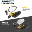 DREAMIZER Motorcycle Bar End Mirrors Universal 7/8" Handle Bar End Rear View Mirror Compatible with Honda Grom,Yamaha,Kawasaki,Ducati,Suzuki