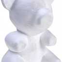 Amosfun Modelling Polystyrene Foam Bear Mould White DIY Craft for Flower Arranging Gift Wedding Party Decoration 7.87x 5.12 Inch