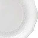 SOUJOY Set of 6 Salad Plate, 8 Inch Porcelain Dessert Serving Plates, Embossed Printing Small Dinner Dish for Pancakes, Steak, Microwave, Dishwasher Safe