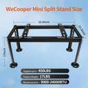 WeCooper Mini Split Ground Stand for 9000-24000BTU AC,Max Load 450LB Black