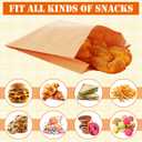 GBACHOOSE 600 Pack Paper Sandwich Bags10x10 inch Wax Paper Bags, Greaseproof Bag Bakery Wax Bag for Food, Sandwich, Snacks, Cookie, Candies and More(Kraft)