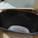 iDesign Round Bathroom Trash Can, Plastic Bathroom or Office Trash Can, Set of 2, Black, Made in USA