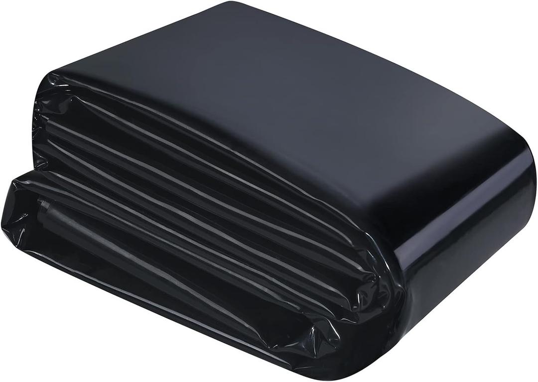 Pond Liner 20 x 25ft 20 mil Pond Liners for Outdoor Ponds, UV Resistant Pond HDPE Liner for Fish Ponds, Pool, Water Features, Fountains, Waterfall and Water Gardens, Black