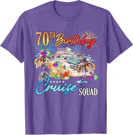 70th Birthday Cruise Squad Funny 70 Years Old Men Women T-Shirt (XXL)