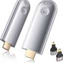 Wireless HDMI Transmitter and Receiver, Plug and Play 2025 Upgraded LED Display, 4K Decode & 1080P Output, Portable 2.4G/5G Wireless HDMI Extender TR30 (Silver)